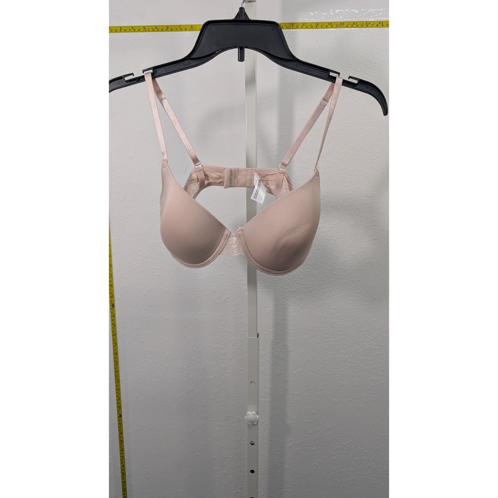 Maidenform Blush Pink Lace Trim T-Shirt Underwire Bra 34C MBT843